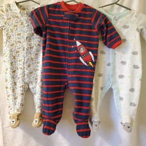 Baby boy footie pajamas- 3 set